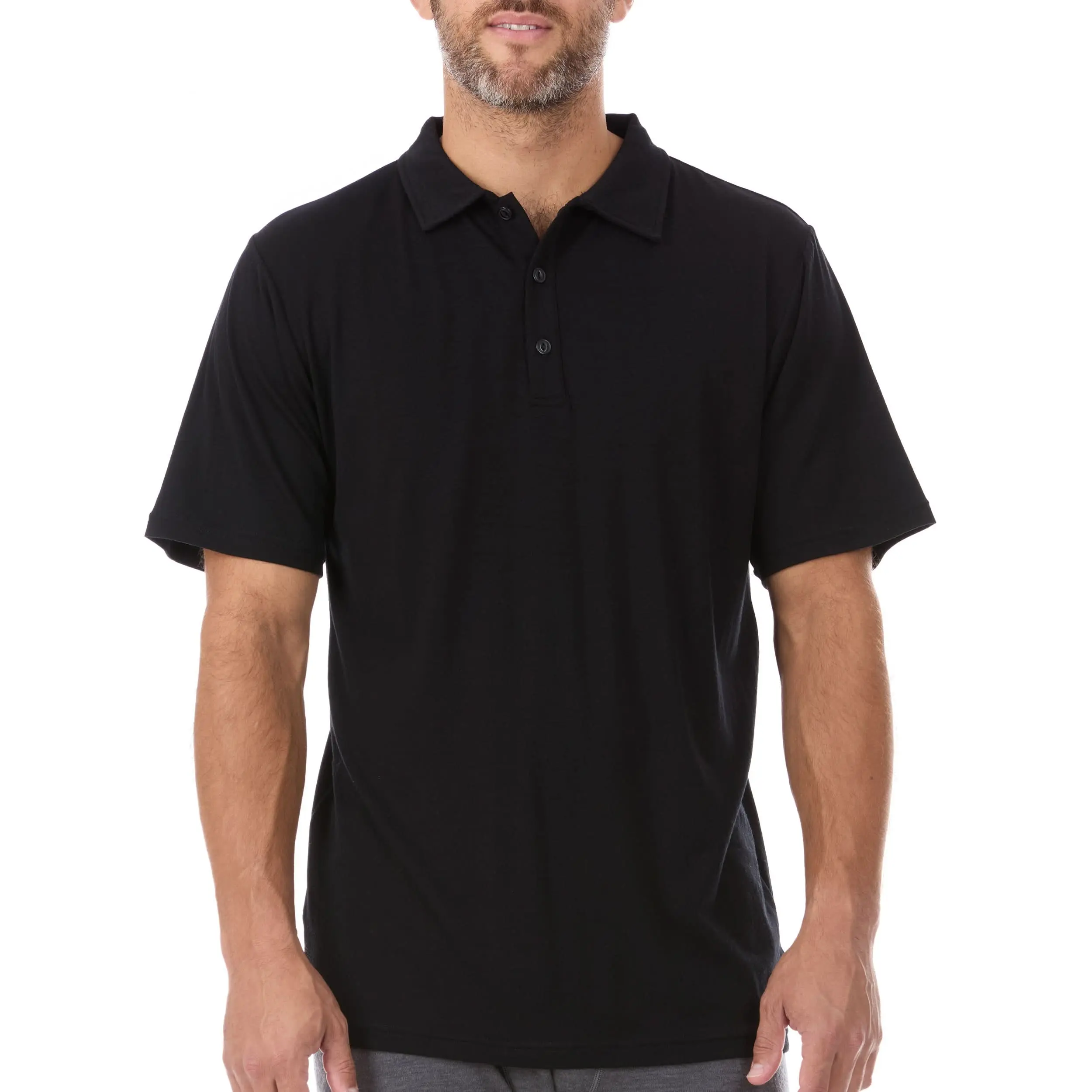 Minus33 - Microweight Merino Wool Blend Men's Polo - Classic 3-Button Collar, Ultra-Breathable, Moisture-Wicking, Machine Washable, Regular Fit, Ideal for Office & Casual Wear