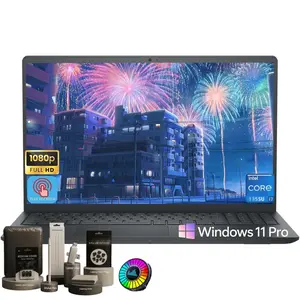 Dell 15 Touchscreen Laptop DC15250 for Business, Intel 10-Core i7-1355U, 15.6'' FHD Anti-Glare Display, Up to 64GB RAM, 1TB SSD, Office 365 for the Web, Copilot AI, Webcam, Wi-Fi 6, Win 11 Pro, Black