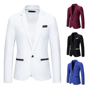 Men's Color Block Blazer Business Casual Handsome Top Single Suit striped double breasted suit homecoming the ring Three-Piece Set Police Department fans walk worthy menswear Double Breasted Suits Ugly tuxedo sin three Linen Long Sleeve