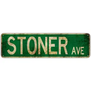 Stoner Avenue Street Sign Vintage Rustic Retro 4x16 inch Tin Sign Decor Metal