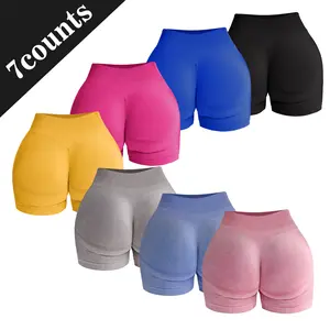 Hijesse Women's High Waist Athletic Shorts Breathable Comfortable High Stretch Yoga Gym Shorts for Indoor Outdoor Wear Impact Scrunch Workout Seamless Shaping High Rise Sports Yoga Workout Solid Black Girl Outfits Style