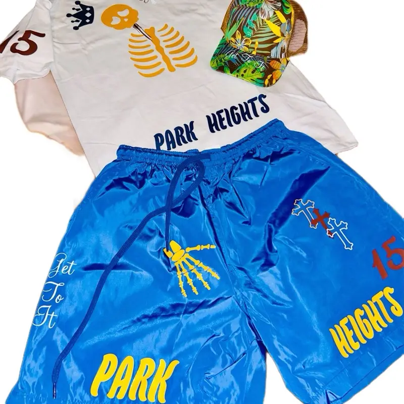 Get To It windbreaker shorts Tropical Menswear Set