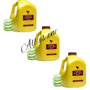 Forever Living Aloe Vera Juice Lemon Lime Flavor 1L Each Pure Inner Leaf Gel Supports Digestion & Immunity No Preservatives (Pack of 3) Beverage