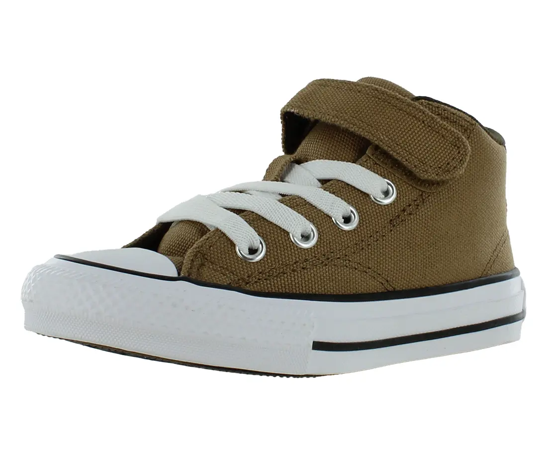 Converse Boys' CTAS Malden Street Mid Lace Up Boy's Sneaker, Canvas Round Toe for Casual Urban Streetwear, No