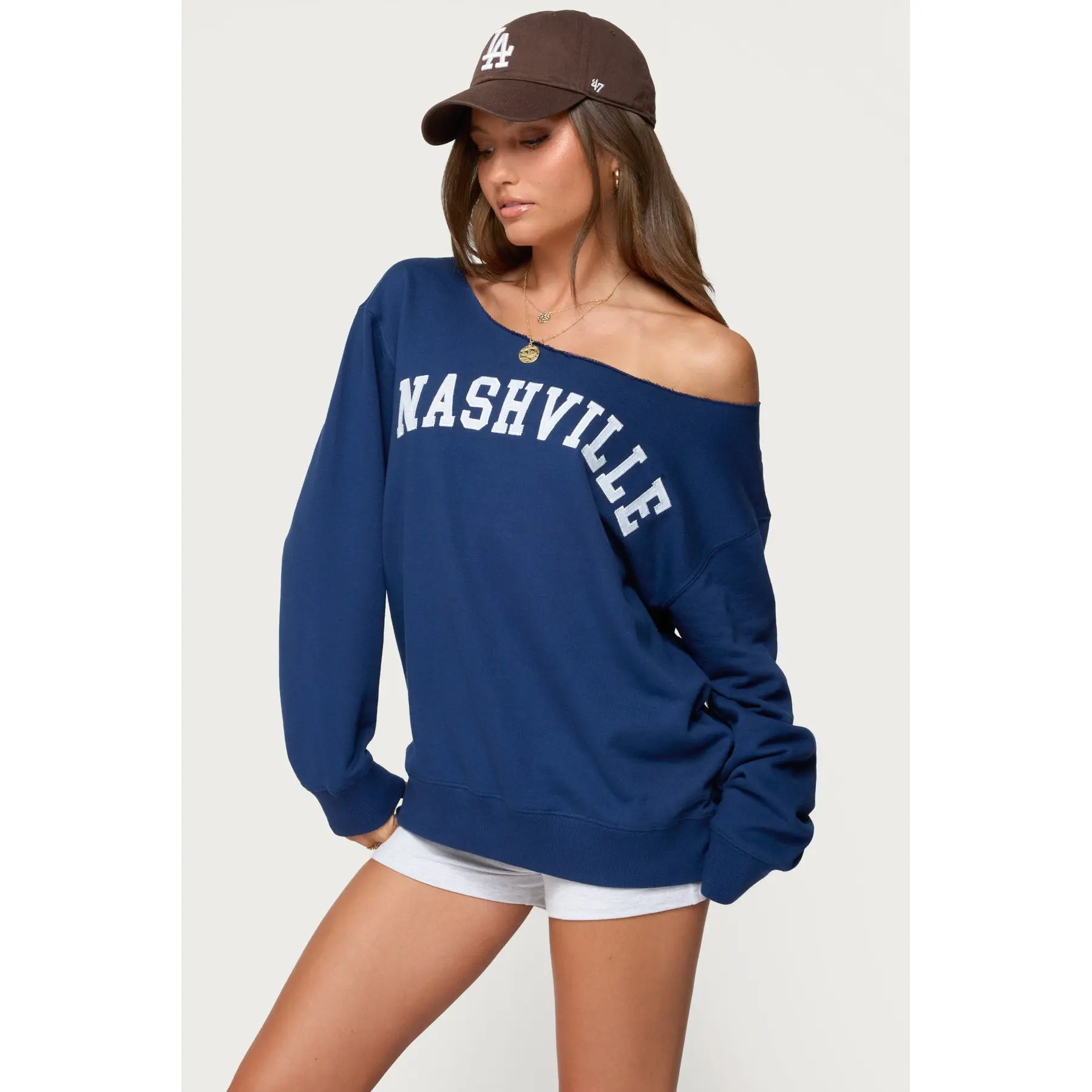 Nashville Oversized Wide Neck Sweatshirt