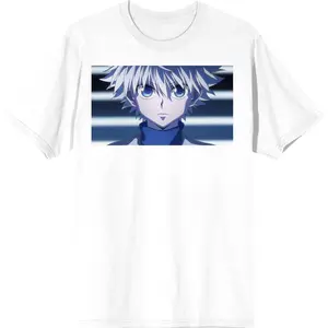 Women's Cotton Casual Streetwear T-Shirt - Short-Sleeve Hunter X Hunter Killua Zoldyck Graphic Top, Ideal for Birthday Outfits