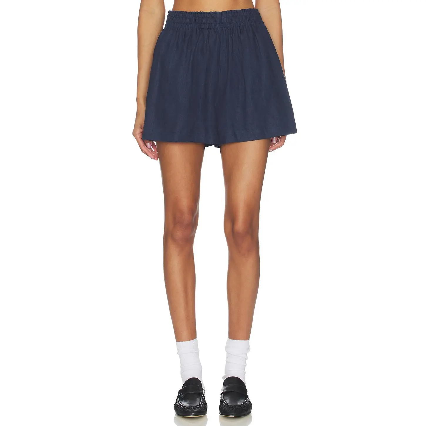 perfectwhitetee Linen Shorts in Navy