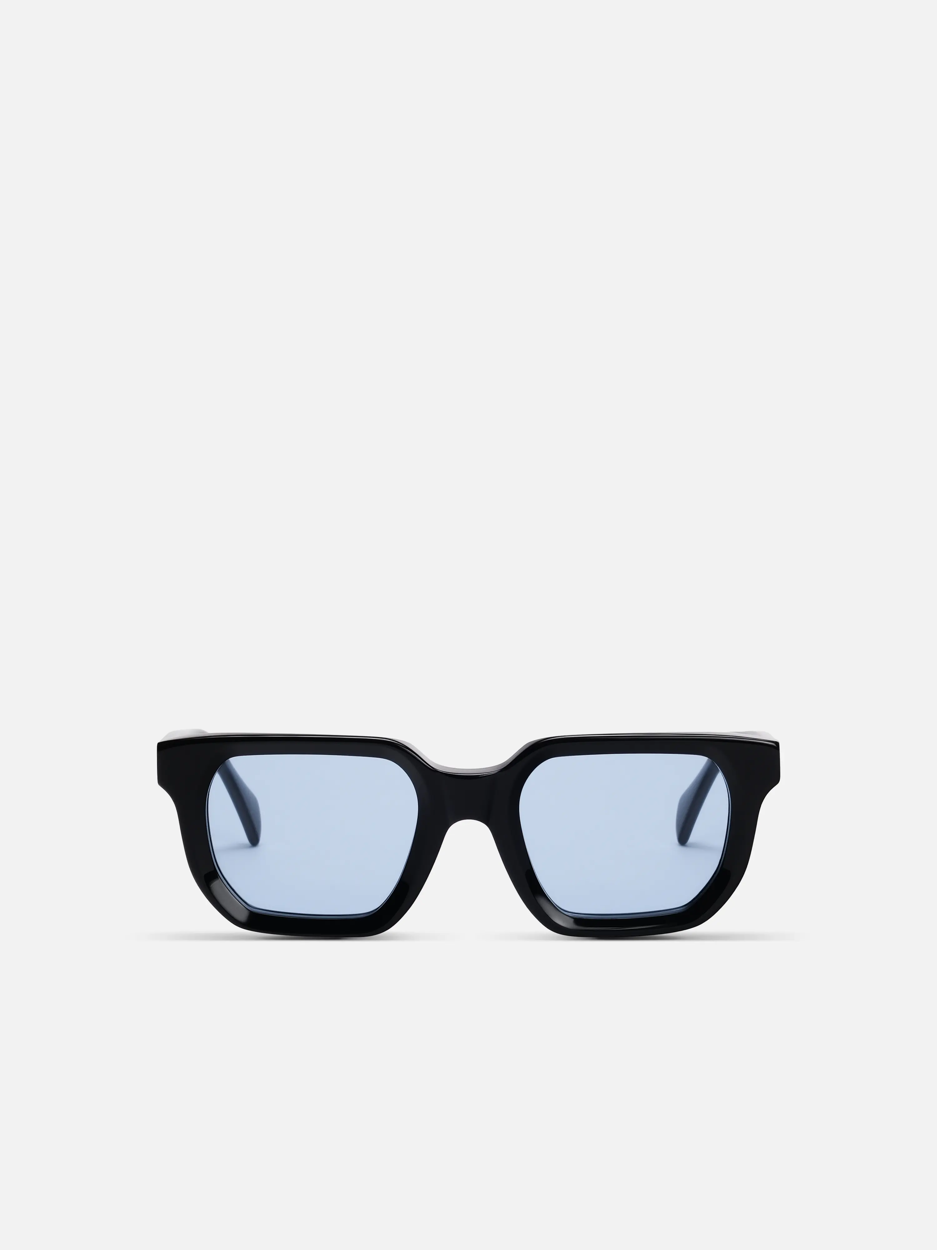 ARDMORE Black Acetate Blue Lens Sunglasses by ALAN HAMMOND