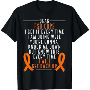 RSD CRPS Awareness I will get back up Orange Ribbon T-Shirt Hoodie