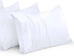 Queen Pillow Cases - Pack of 4 - Envelope Closure - Soft Brushed Microfiber Fabric - Shrinkage and Fade Resistant - Queen Size 20 X 30 Inches (White)