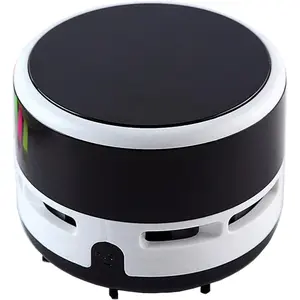 Portable Cordless Mini Desktop Vacuum Desk Dust Cleaner Dust Sweeper for Home Office Keyboard (Black)