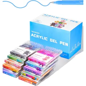 ROSYMENG  Gel Pens 100 Colors, Ultra-Smooth 1.0mm Tip with Large-Capacity Ink Pens, Multi-Surface Coloring Pens for Journaling, Adults Coloring Books, Rock Painting, School and Art Supplies