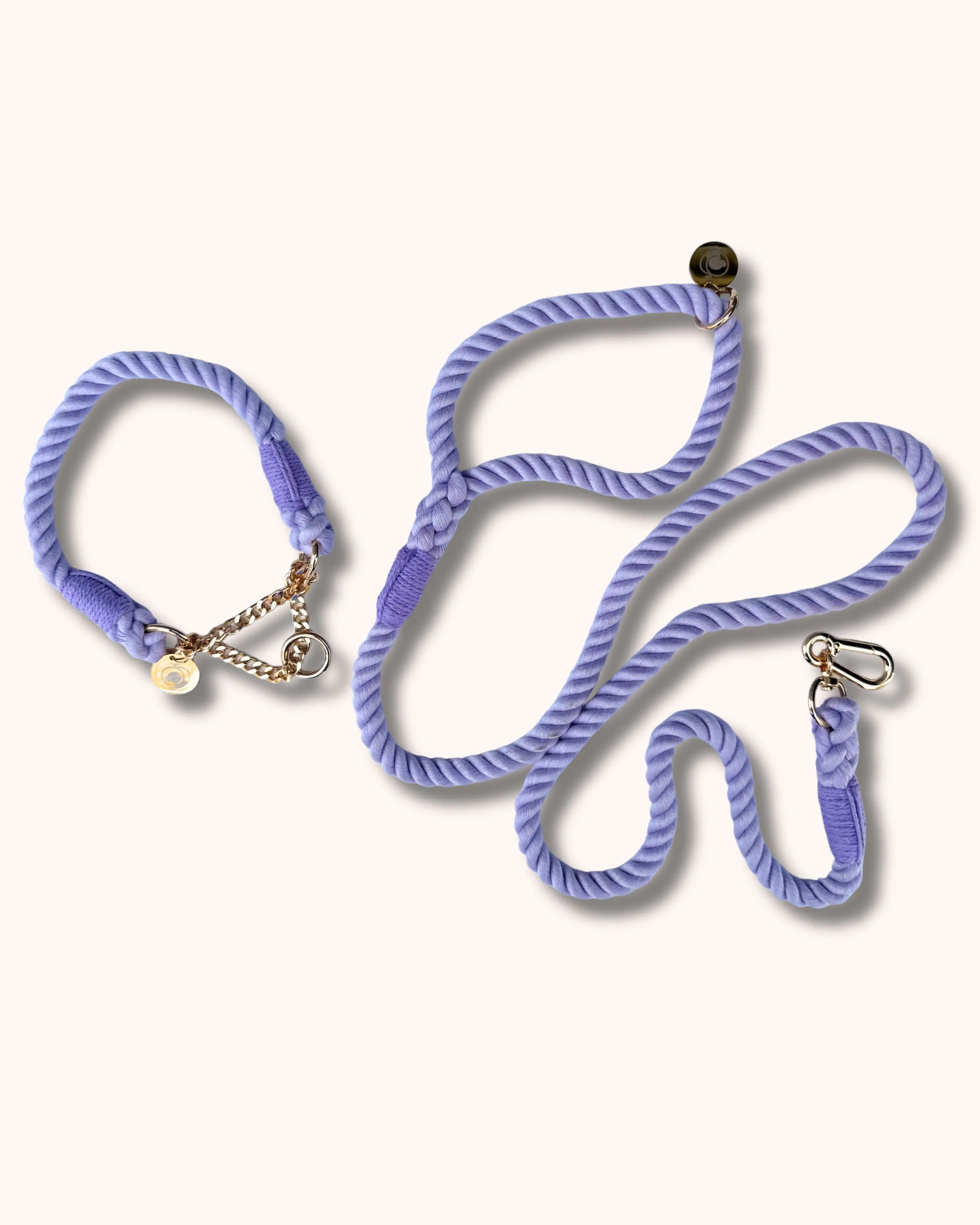 Rope Collar & Leash Set - Lavender