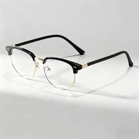 Metal Frame Square Anti-Blue Light Glasses – Stylish Minimalist Design, Comfortable & Protective Eyewear for Office, Work, Screen Time, & Casual Everyday Use