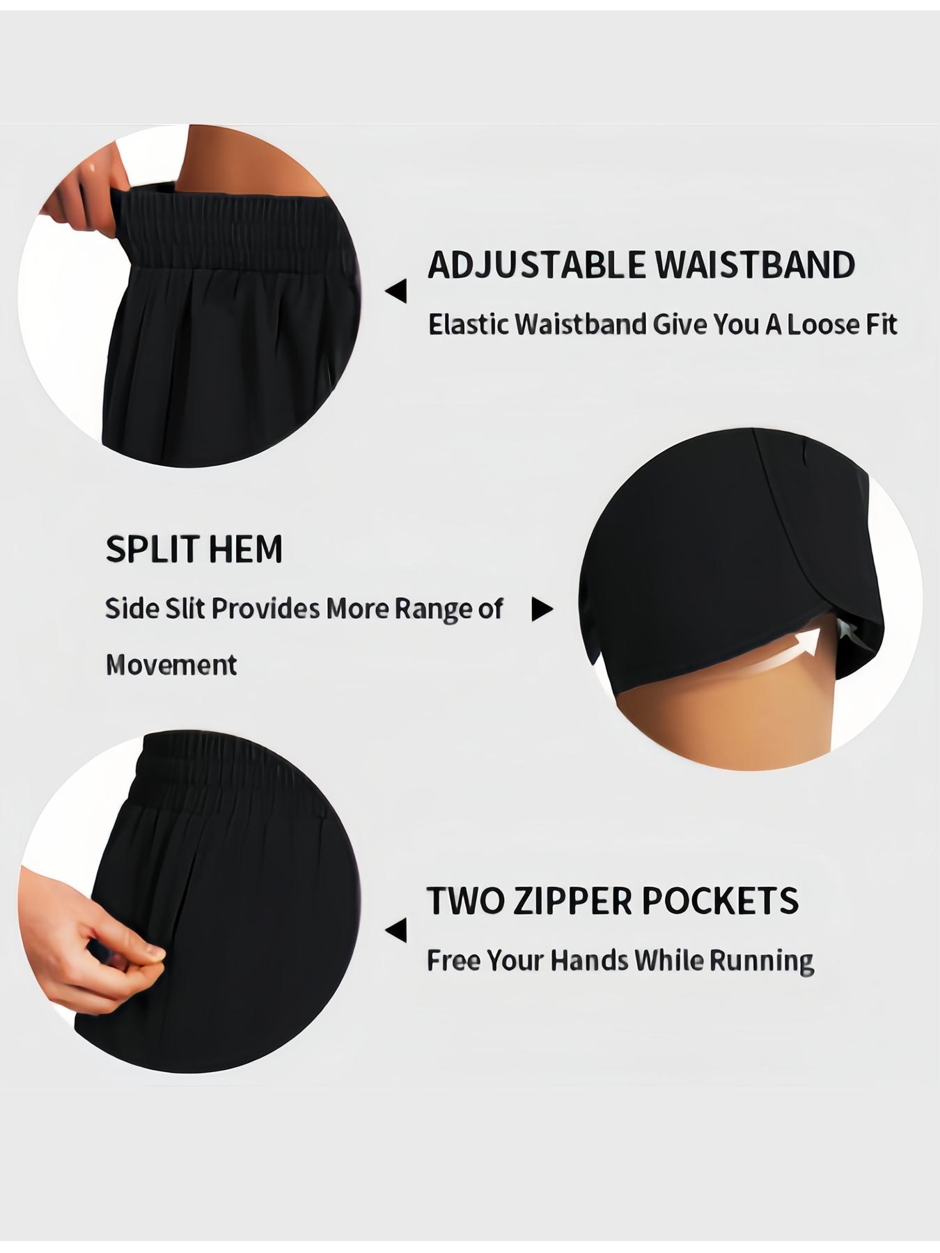 Plus Size Women'S Wide Leg Culottes, Elegant Non-Stretch Solid Color Shorts For Summer, Set of 1 Black Skirts with Shorts, Culottes, And Skirt for Wear, Suitable for And Outdoor, Featuring a High Waist Design for Women