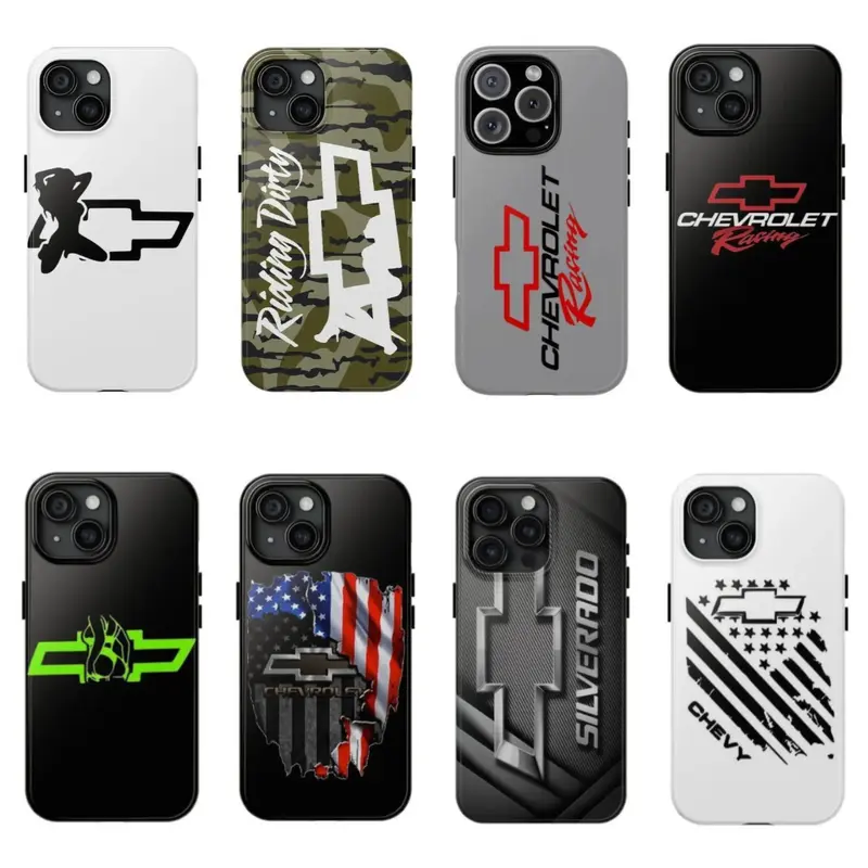 Chevy Camouflage Minimalist Glam Phone Case with TPU Double-Layer Hard Shell Protection, Hyperrealism Design, Compatible with iPhone 17, 16, 15, 14, 13, 12 Pro Max, Pro, Plus, Ideal Gift