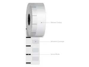 Sticky Media 1.57" x 375 ft White 12 Rolls/Carton ICX90230205