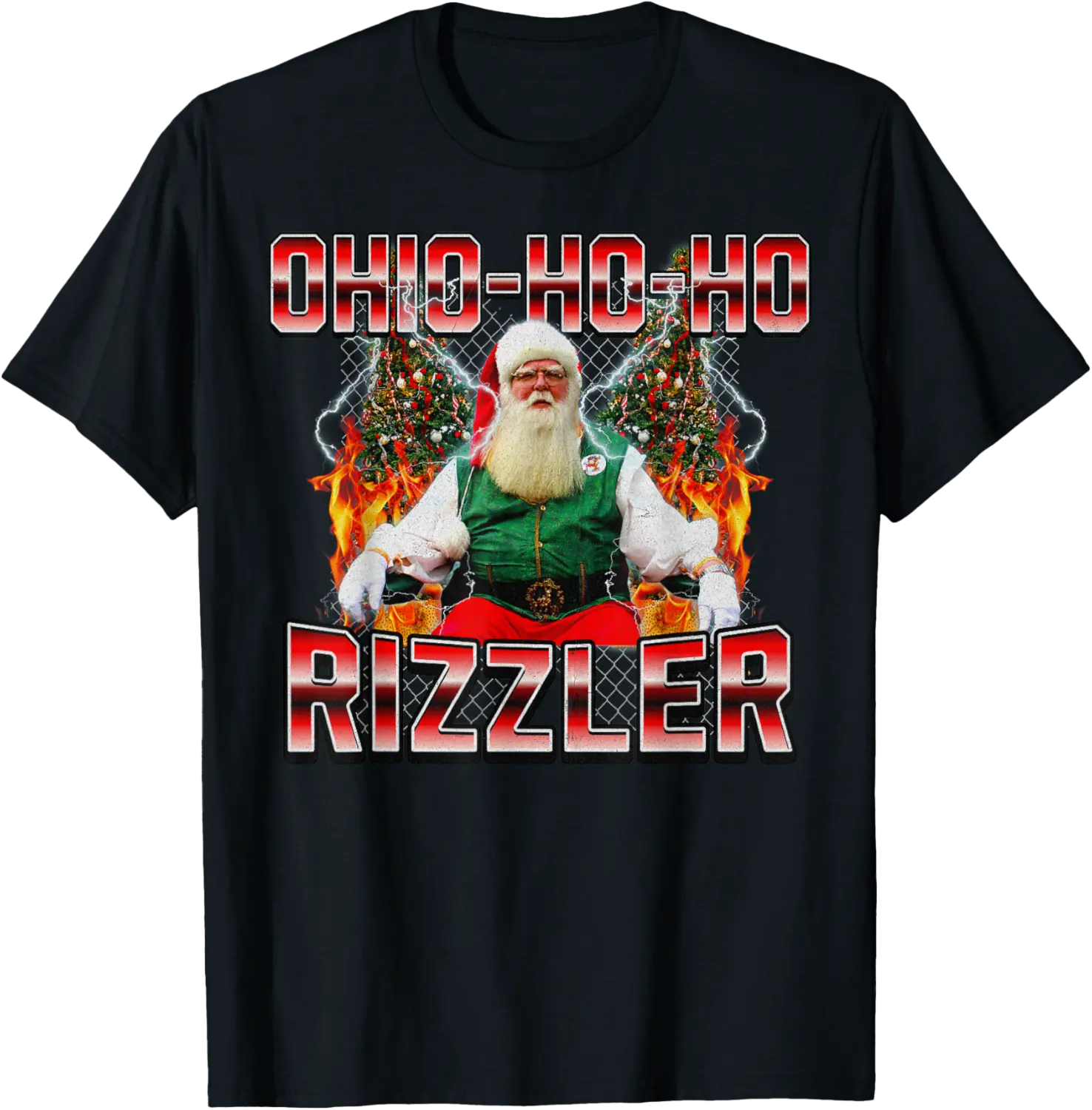 Funny Ohio Rizzler Ironic Santa Christmas Meme Braintrot T-Shirt - Hannahgu Shop 82B0DF5XWL4R