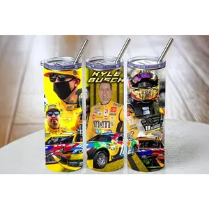 Kyle Busch Tumbler, 20oz Travel Mug, Gift for racing fan, NASCAR fan