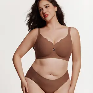 Vela Studio Jelly Wireless Bra for Women - Seamless Push Up Bralette Plus Size Full Coverage Comfortable Everyday T-Shirt Bra