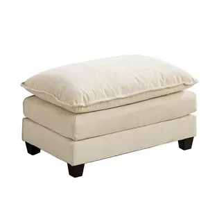 Cloud Sofa Ottoman only, Modern Sectional Couch, for Living Room Bedroom and Apartment, Comfy Double Layer Upholstered Seat Cushion, Breathable Chenille Fabric