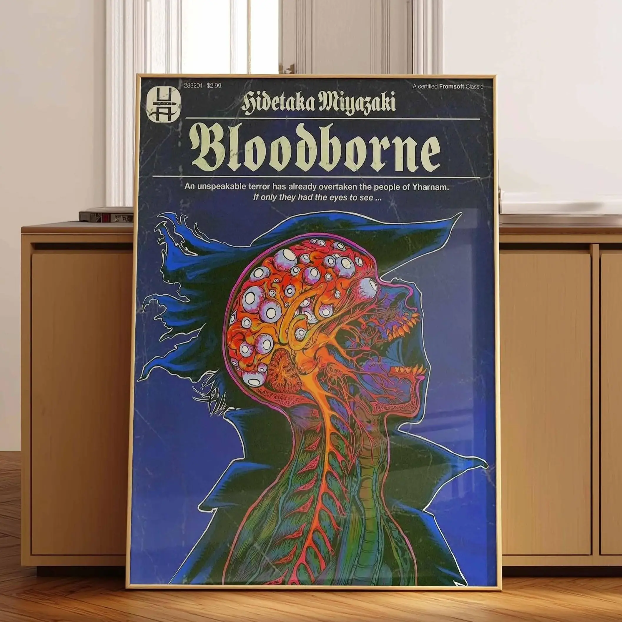 Bloodborne Vintage Comic Poster Hidetaka Miyazaki Art Print Soulsborne Gamer Wall Decor Lovecraft Unframed Poster