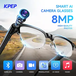 KPEP Smart AI Camera Glasses with 8MP Photochromic Lenses, Button Touch Adjustment for Travel Outdoor Adventures Hands-Free Photography 160+Languages Real-Time Translation Bluetooth Wireless Wearable Video Recording Summervibes, Mother's Day Gifts