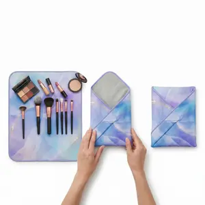 Viral Self-Adhesive Magic Cloth Makeup Bag & Camera Lens Wrap – Portable Cosmetic Pouch & Protective Storage Cloth, Anti-Scratch Dustproof Washable Wrap for DSLR, Phone, Laptop & Beauty Tools, Stylish Floral Aesthetic | TikTok Made Me Buy It Travel Must-H