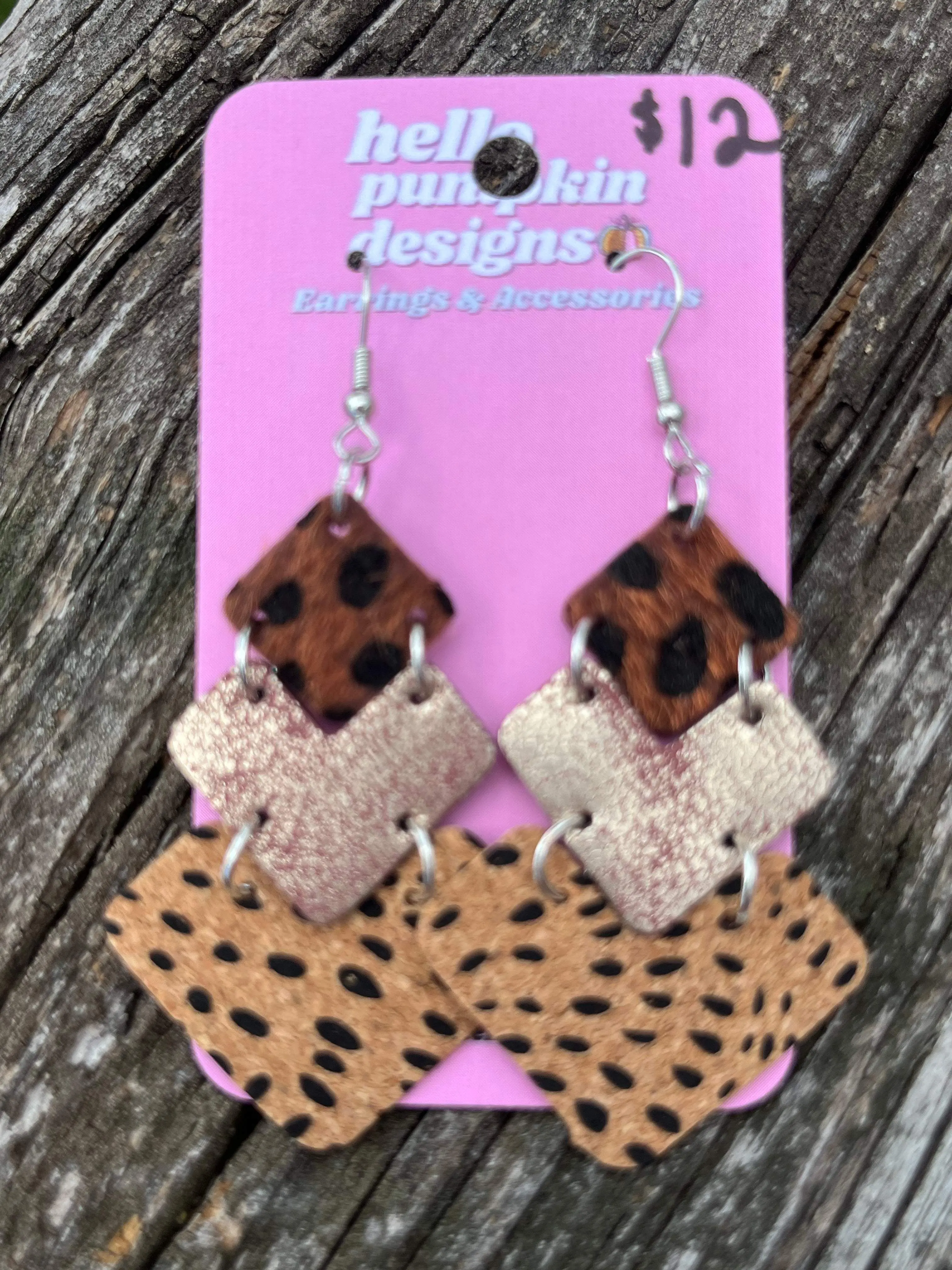 Wild N Out Faux Leather Earrings