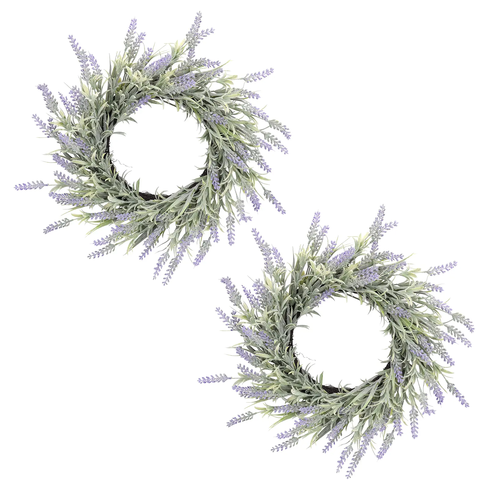 24 Inch Spring Wreaths for Front Door Porch Window, Home Decor Artificial Lavender Front Door Wreath, Outdoor Wreath for Farmhouse Spring Summer Fall, Greenery Summer Wreaths for Front Door