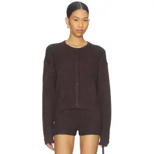 Show Me Your Mumu x REVOLVE Throw On Cardigan in Chocolate Cable Knit