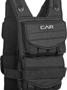 CAP Barbell Adjustable Weighted Vest | 20-150 lbs | Heavy-Duty Workout Vest with Removable Iron Weights for Strength Training, Cardio, Running, and Calisthenics