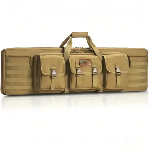Long Soft Hunting Storage Case, Double Gears Bag with Lockable Zipper & Molle System for Outdoor Hunting