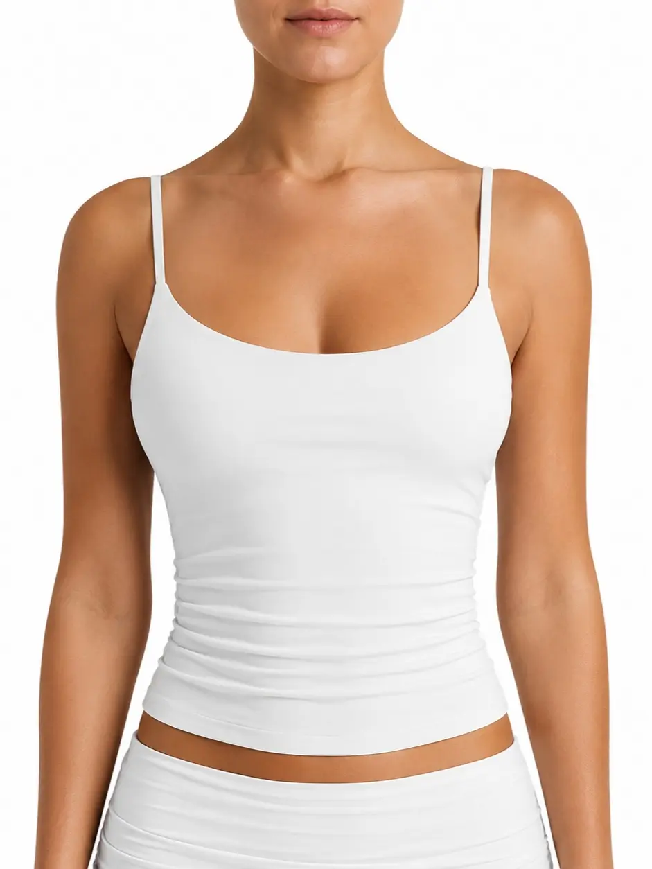 JointlyCreating Women's Sleeveless Slim-Fit Tank Top - Square Neckline, Adjustable Straps, Casual Chic Versatile Basic Top with Effortless Styling