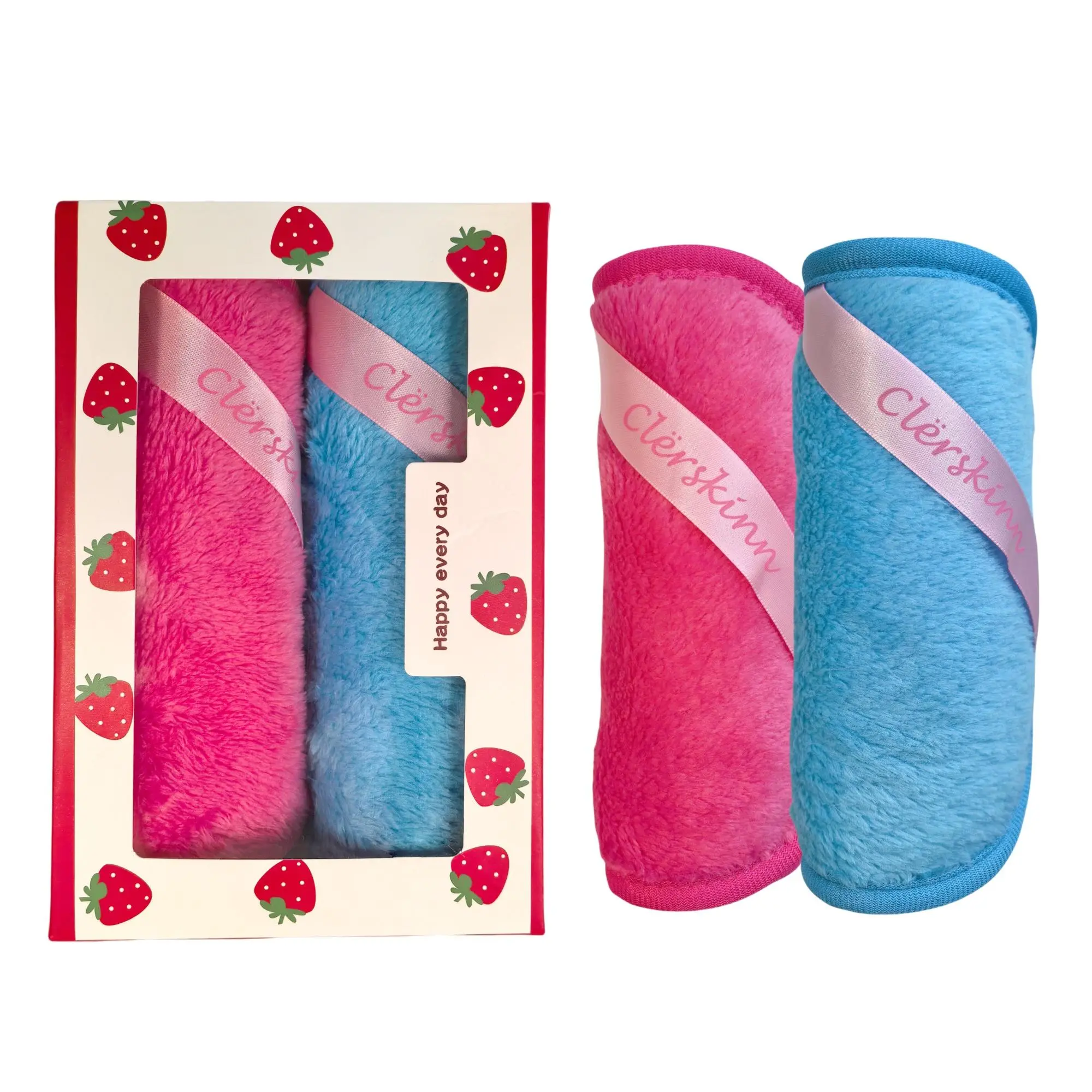 Flannel Makeup Remover Towels Set of 2, Soft Polyester Cleansing Towels, Facial Cleansing Cloths for Skin Care, Gentle and Reusable Face Wipes, Cleansing Pads, Makeup Remover Towelettes