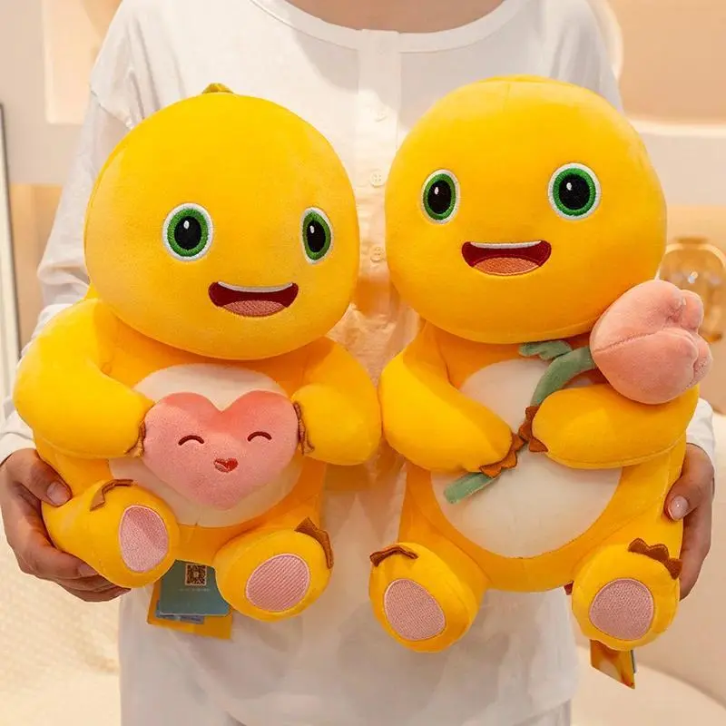 Cute Kawaii Nailong Peluche Milk Dragon Plush Toy Stuffed Animals Dinosaur with Heart Rose Flower Cuddly Plushie for Kids Gift
