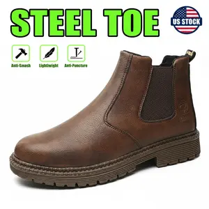 Comfortable Smash-proof Puncture-proof Splash-proof Unisex Work Sneakers Industrial Construction Work Shoe Anti-Slip Waterproof Durable Outdoor Use for All-Weather Tough Conditions Ultimate Industrial Protection Fatigue Relief