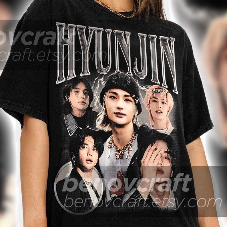 Hyunjin Retro 90s Bootleg T-shirt, KPOP T-shirt and Gift For Her or Him