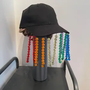 Baseball Cap with Hanging Beads
