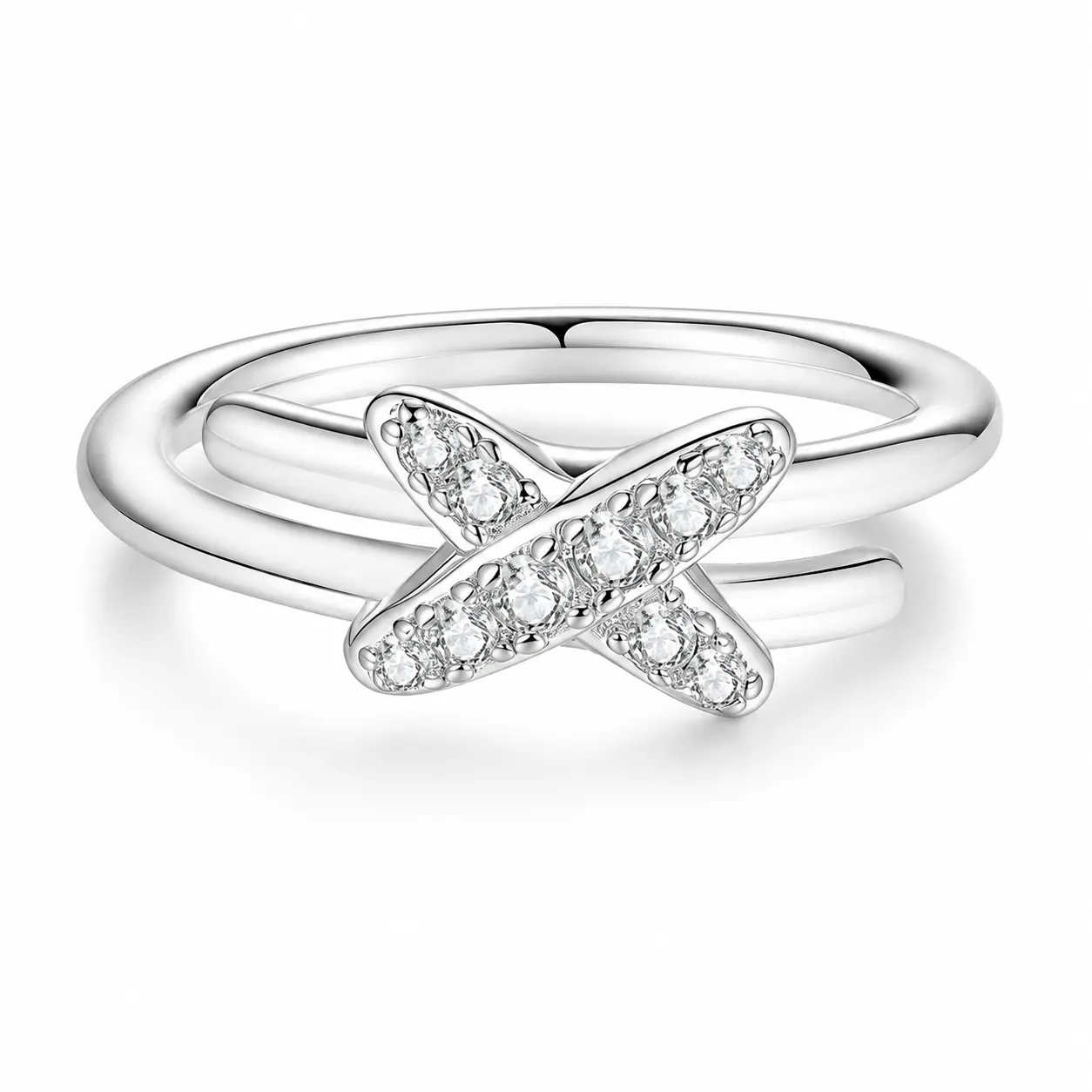 925 Sterling Silver Minimalist Knot Ring -s925 sterling silver, sterling silver ring, moissanite ring, moissanite engagement ring, engagement ring, elegant ring, jewelry ring, solitaire ring, bridal ring, anniversary ring, fashion engagement ring