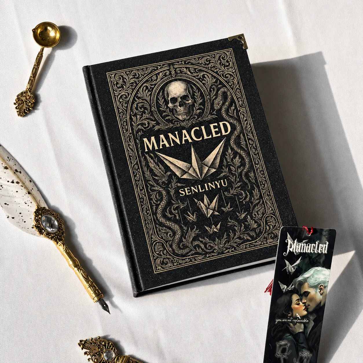Premium Manacled by SenLinYu Hardcover Book - A5 Special Edition Dramione-Inspired Fanfiction Collector Book with Free Bookmark