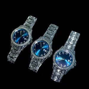 Icy Stainless Steel Arabic Numerals Watch