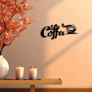 1pc Artistic Coffee Cup Metal Wall Art, Artistic Coffee Cup Statue Mural, Perfect for Cafe Corner, Breakfast Nook, Gourmet Wall Decor, Coffee Day Decor, Ideal Gift for Baristas