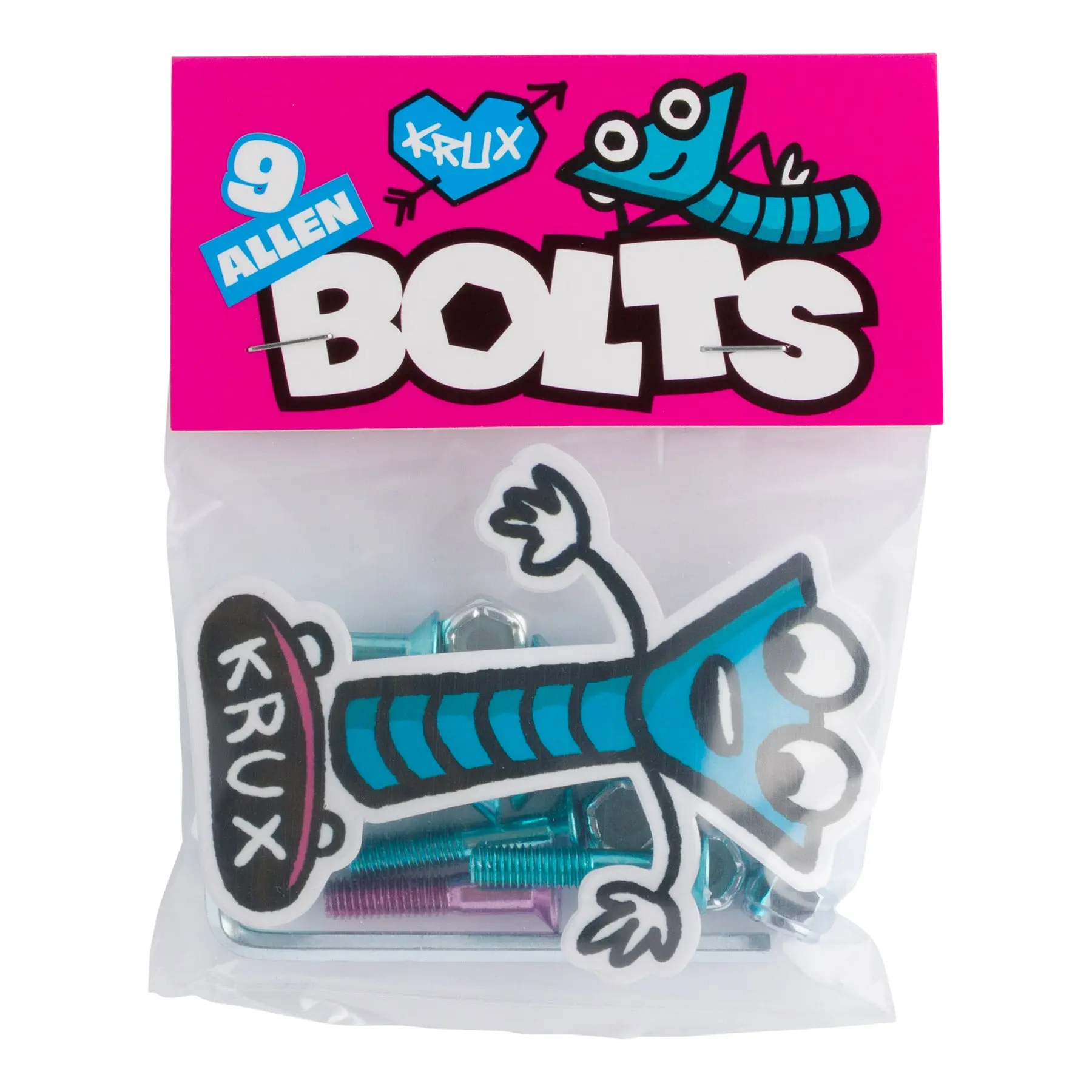 1in Allen Blue/Pink Krome Krux Hardware 1in Allen Blue/Pink Krome Krux Hardware