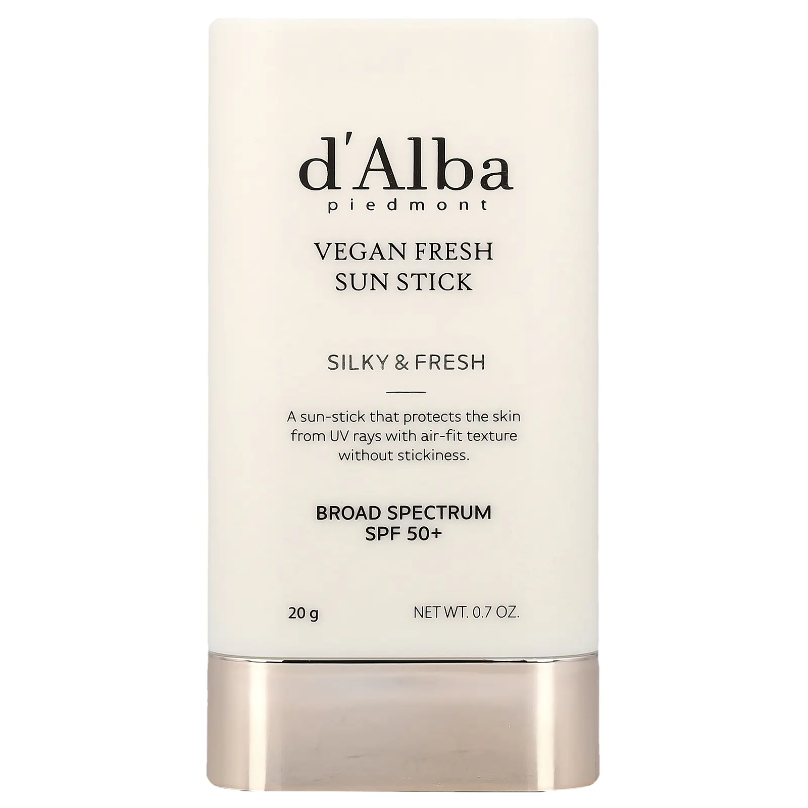 d'Alba Vegan Fresh Sun Stick, SPF 50+, 0.7 oz (20 g) d'Alba Vegan Fresh Sun Stick, SPF 50+, 0.7 oz (20 g)