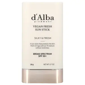d'Alba Vegan Fresh Sun Stick, SPF 50+, 0.7 oz (20 g)