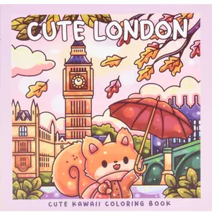 CUTE LONDON Girl Coloring Book for All Ages, Calming Comfortable Activity, Back-To-School DIY Painting Supplies, Ideal Gift for Teens & Adults