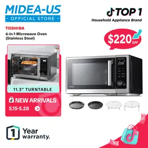TOSHIBA 7-in-1 Countertop Microwave Oven, 1.0 cuft. Air Fryer Combo with Inverter Convection, Humidity Sensor, Even Defrost, 27 Auto Menu & 47 Recipes Kitchen Appliances, New Arrivals