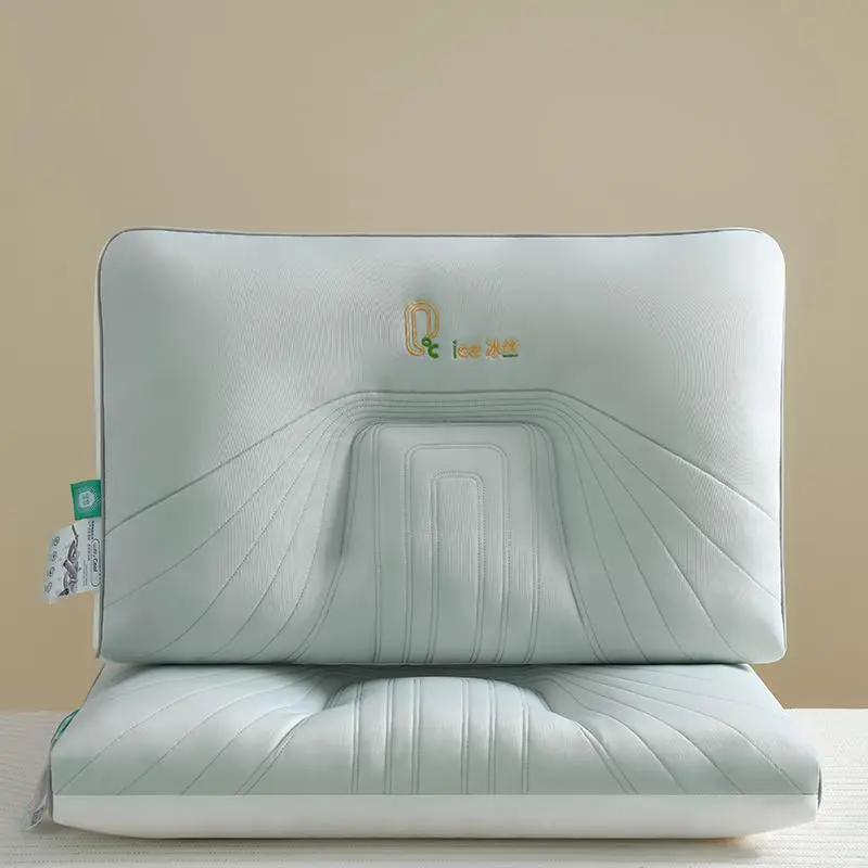 Cooling Pillow, 1 Pair Soft Comfortable Pillow Core, Neck Support Pillow, Sleeping Pillow for Home Bedroom, Bedding Supplies