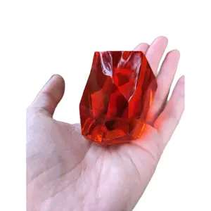 Deep Orange Resin Crystal Wizard Staff Topper Resin Crystal Orange Gemstone for Magic Crafting RPG Props TTRPG Orange Gems Sunset Gem Him